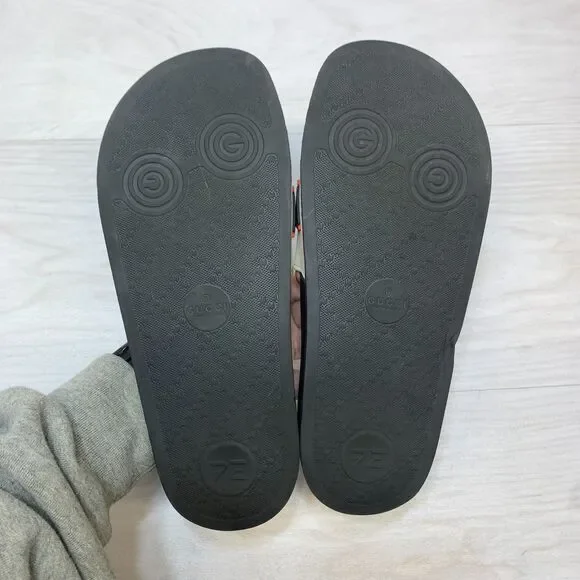 Gucci Pursuit Slide Sandals Women's Size 8 White Black Slip On Casual Shoes - Picture 8 of 12